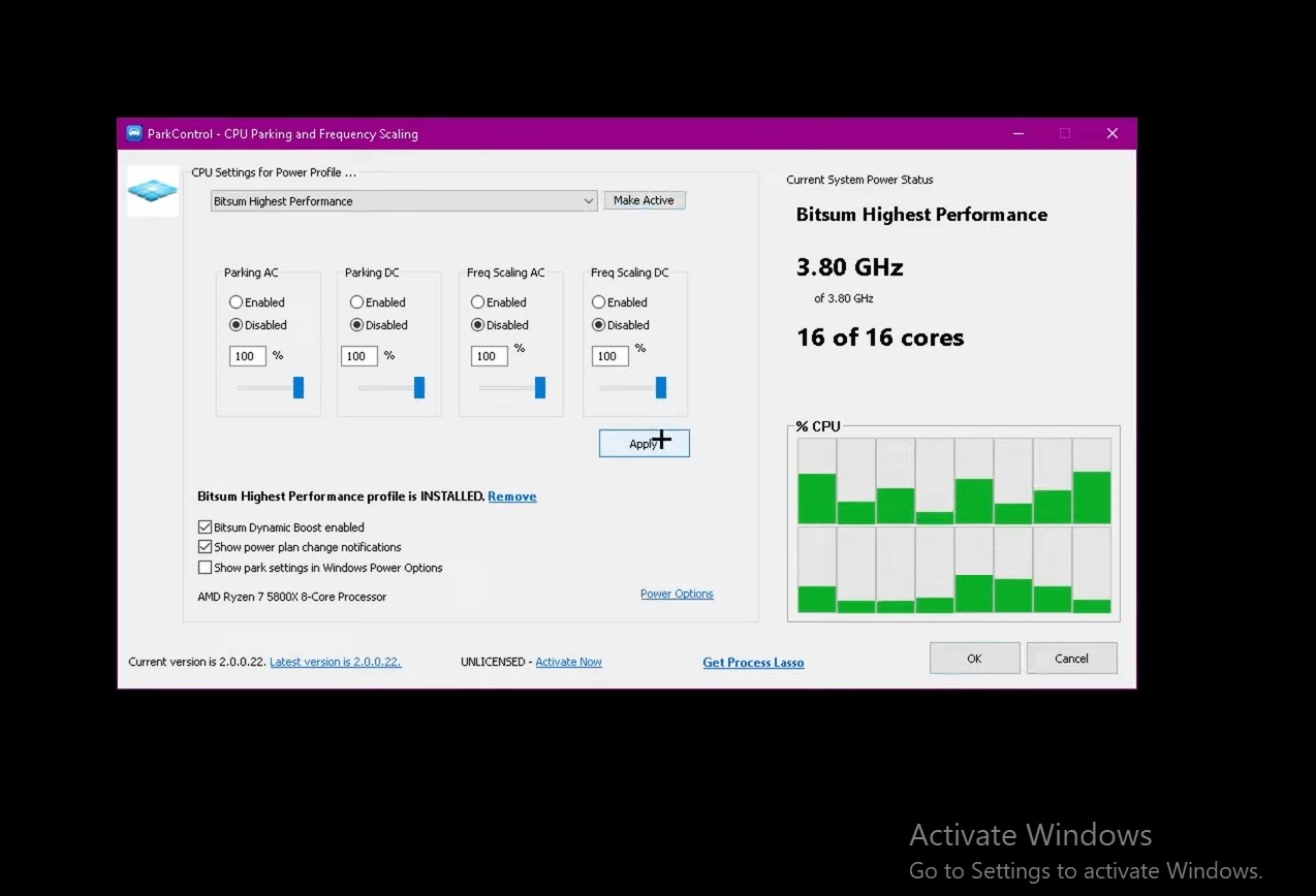Bitsum ParkControl Pro 5