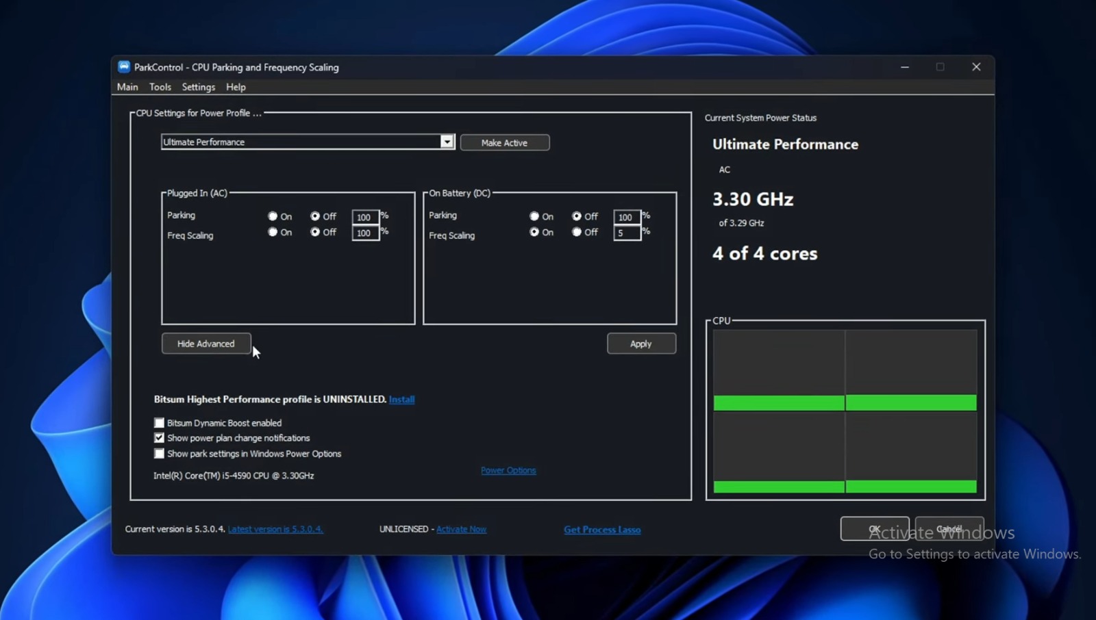 Bitsum ParkControl Pro 5